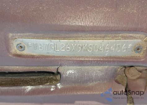 1989 Dodge Dakota from USA, damaged, VIN 1B7GL26X9KS046486